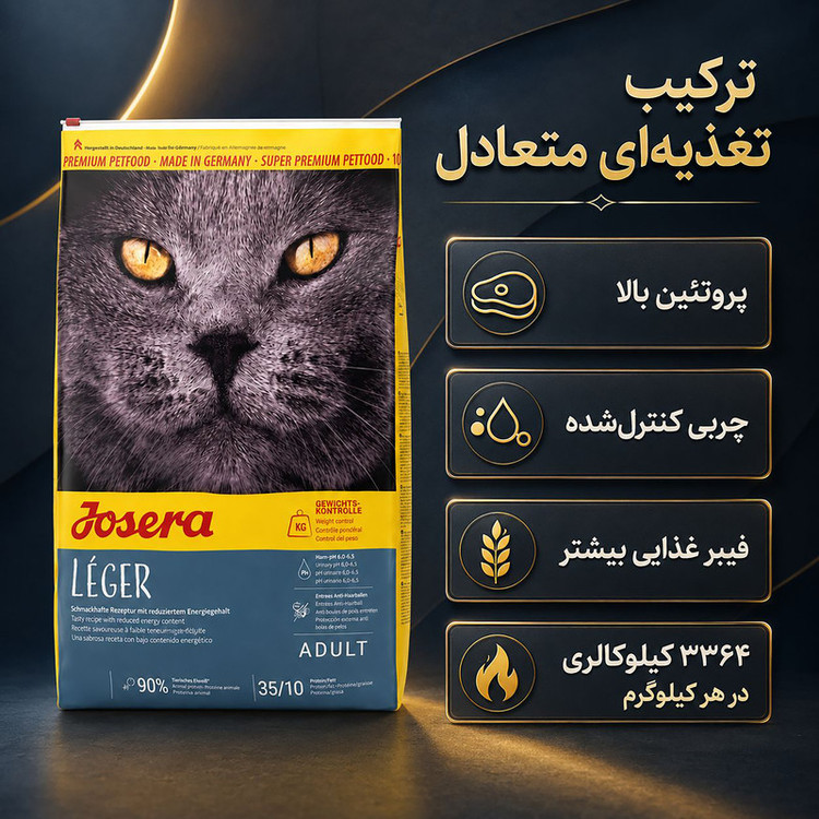 غذای خشک گربه جوسرا مدل Leger وزن ۱ کیلوگرم